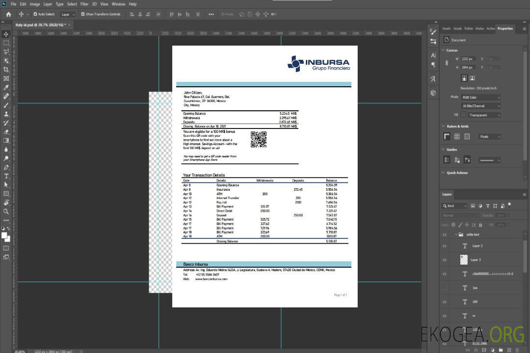 Banque Inbursa du Mexique template